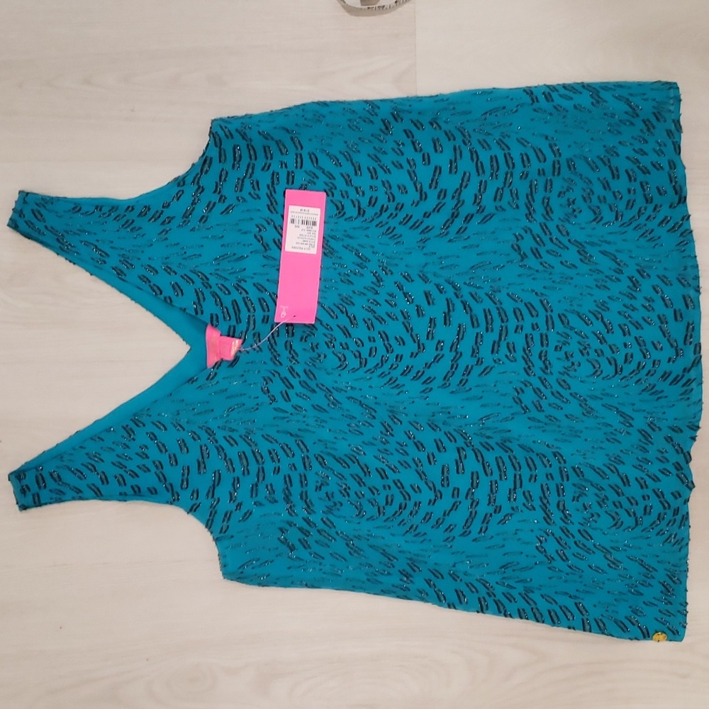 Lilly Pulitzer dressy v-neck silk tank sz XXS